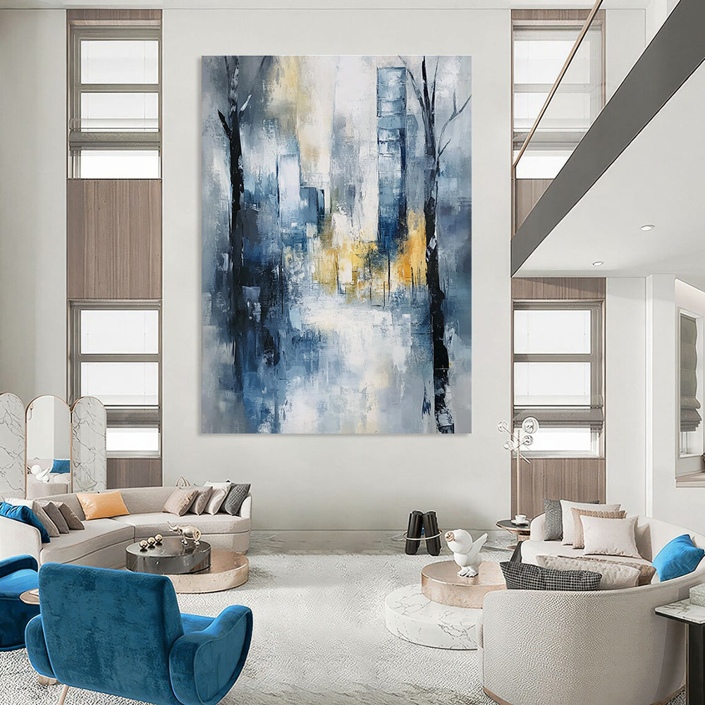 Gray - Toned Cityscape for Sophisticated Office & Industrial - Style Home STSC278