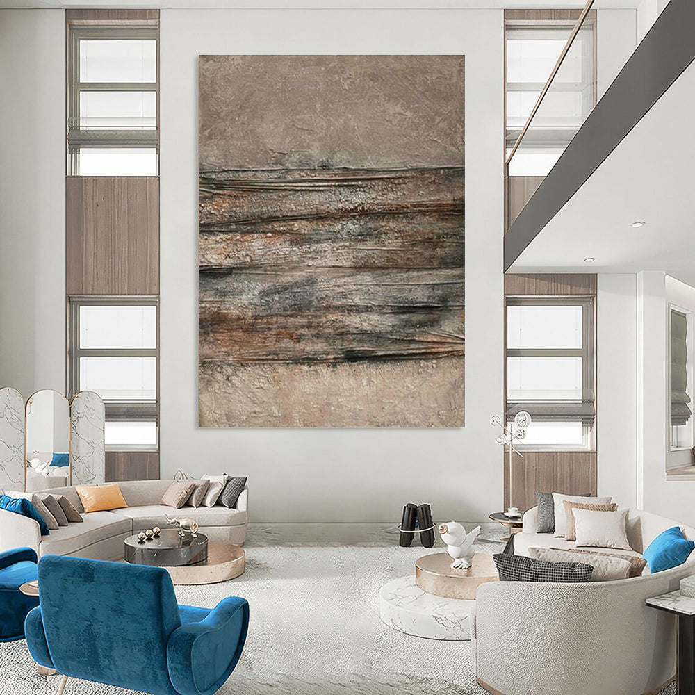 Brown - Texture Art for Rustic Home Library Walls DLZ0200