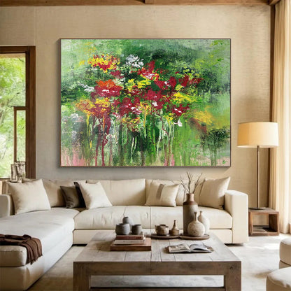 Floral Abstract Art: Infuse Natural Artistic Charm into Your Garden Room DLZ2392