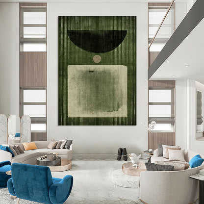 Geometric Green Art for Modern Gallery Wall & Creative Studio DLZ1385