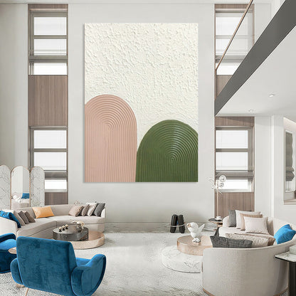 Pink - Green Relief Art for Bohemian Nursery & Home Garden Room DLZ1182