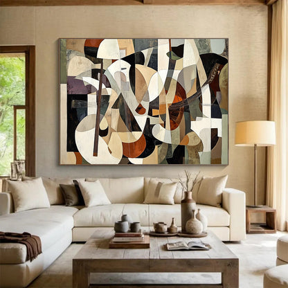 Cubist Musical Instruments Art for Music Studio & Art Gallery Café SC395