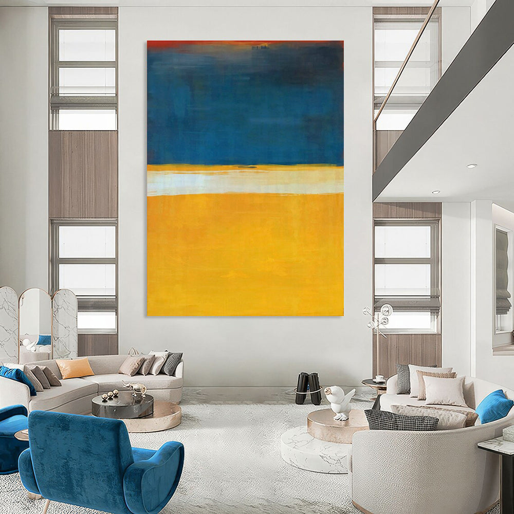 Blue - Yellow - White Art for Modern Office & Art - Loving Home DLZ2097