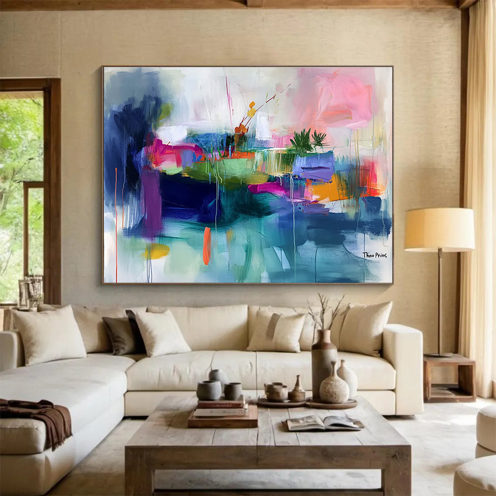 Colorful Abstract Garden Art for Bohemian Living Room & Garden - Themed Restaurant SC372