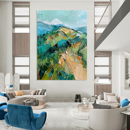 Textured Mountain Landscape for Adventure - Themed Lodge & Nature Art Gallery STSC187