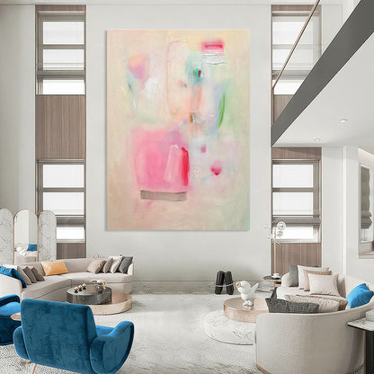 Pastel Abstract Art for Minimalist Home Bedrooms DLZ0148