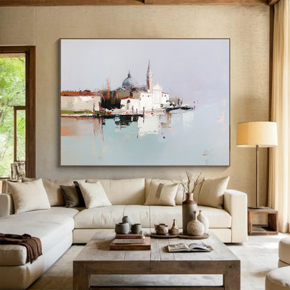 Venetian Waterfront Art for Italian - Style Restaurant & Travel Lover’s Home SC410