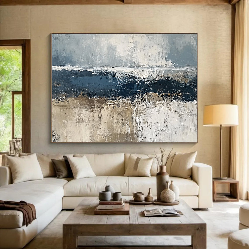 Gray Textured Landscape Art for Industrial - Chic Loft & Contemporary Spa SC203