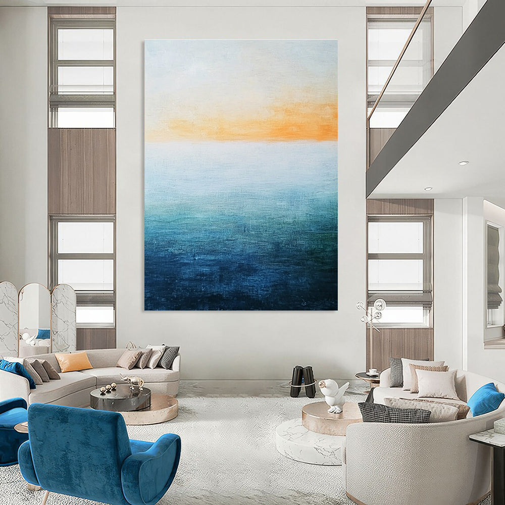 Calming Gradient Sea Art for Living Room & Spa STSC074