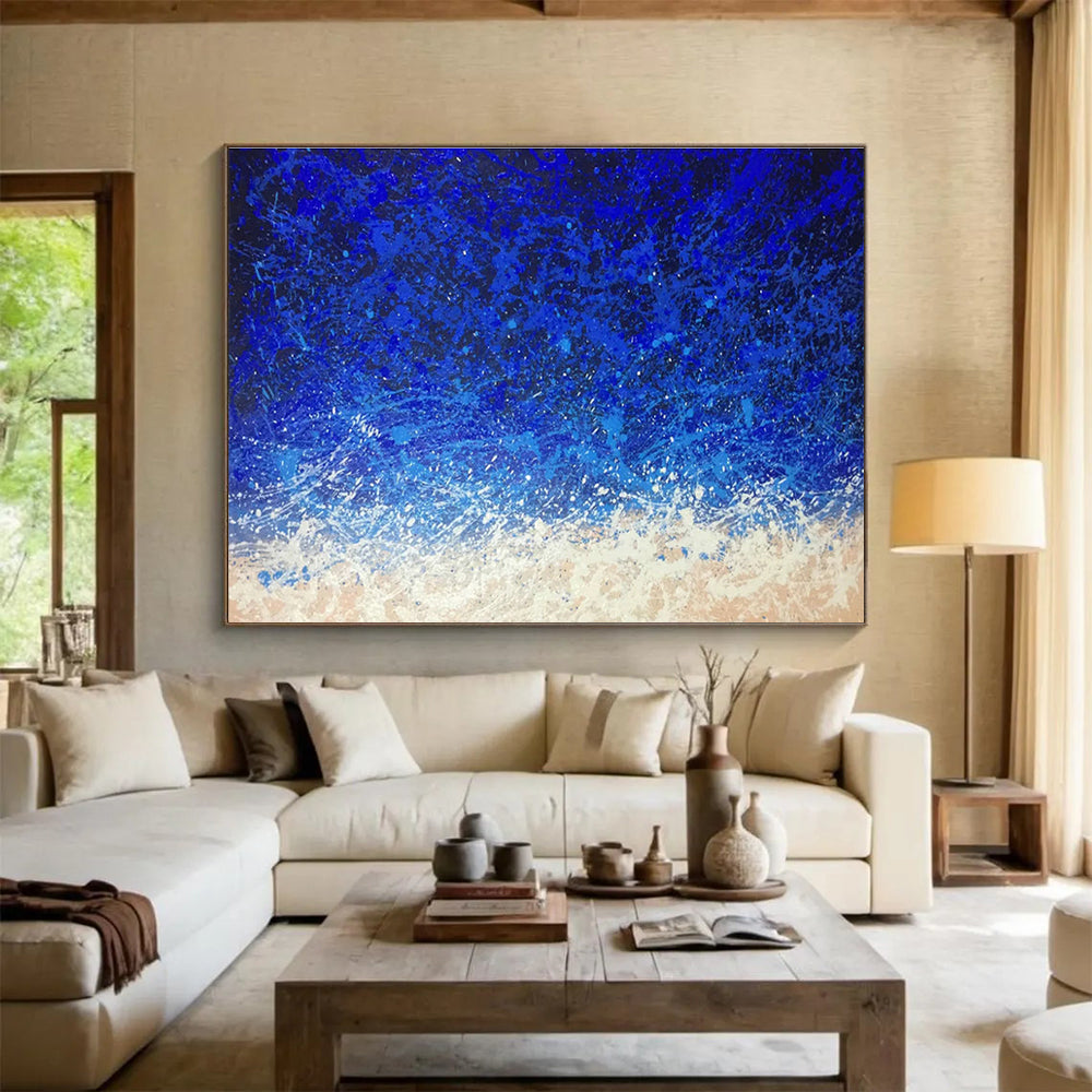 Blue - White Splash Art for Coastal Café Nautical - Themed Walls DLZ3228