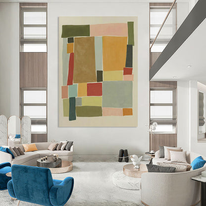 Color - Block Collage Art for Scandinavian Nursery & Bohemian Craft Room DLZ0971