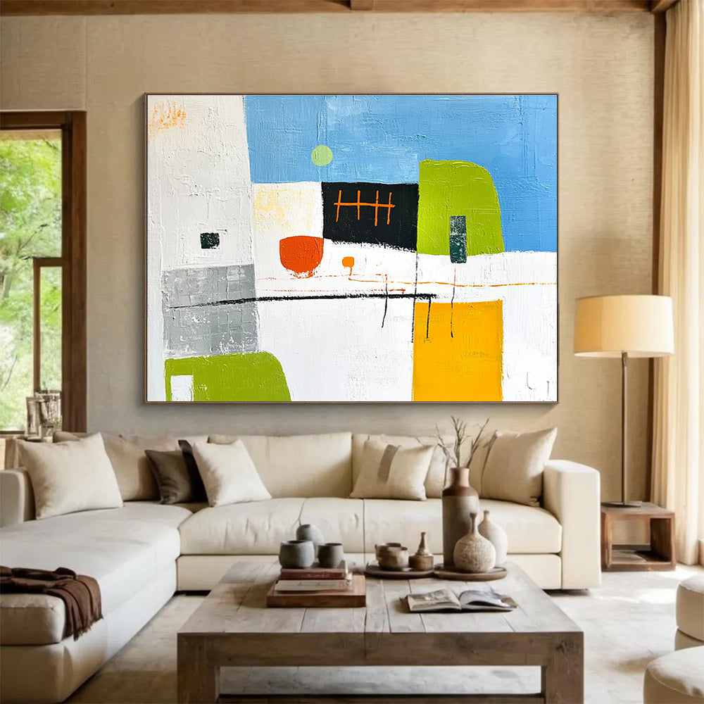 Color Block Abstract Art for Creative Startup Office & Art - Focused Daycare SC099