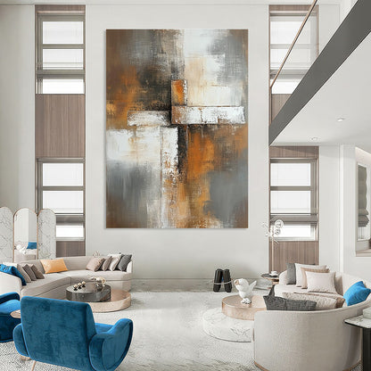 Textured Cross Art for Industrial - Style Café & Art Gallery Corridor STSC811
