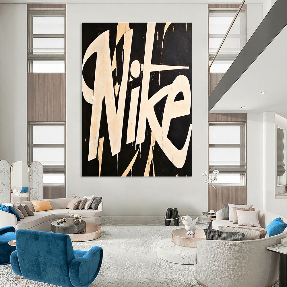 Black and White Nike Graffiti for Streetwear Store & Urban Art Studio STSC1139