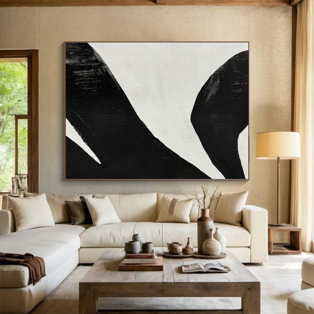 Black - White Abstract Art for Monochrome - Themed Studio Spaces DLZ2522