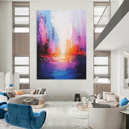 Colorful Abstract City Sunset for Creative Workplace & Art - Loving Lounge STSC264