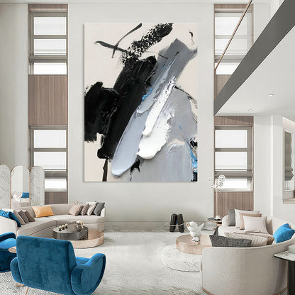 Gray - Blue Abstract Art for Coastal Home Balcony & Nautical - Themed Restaurant DLZ1658