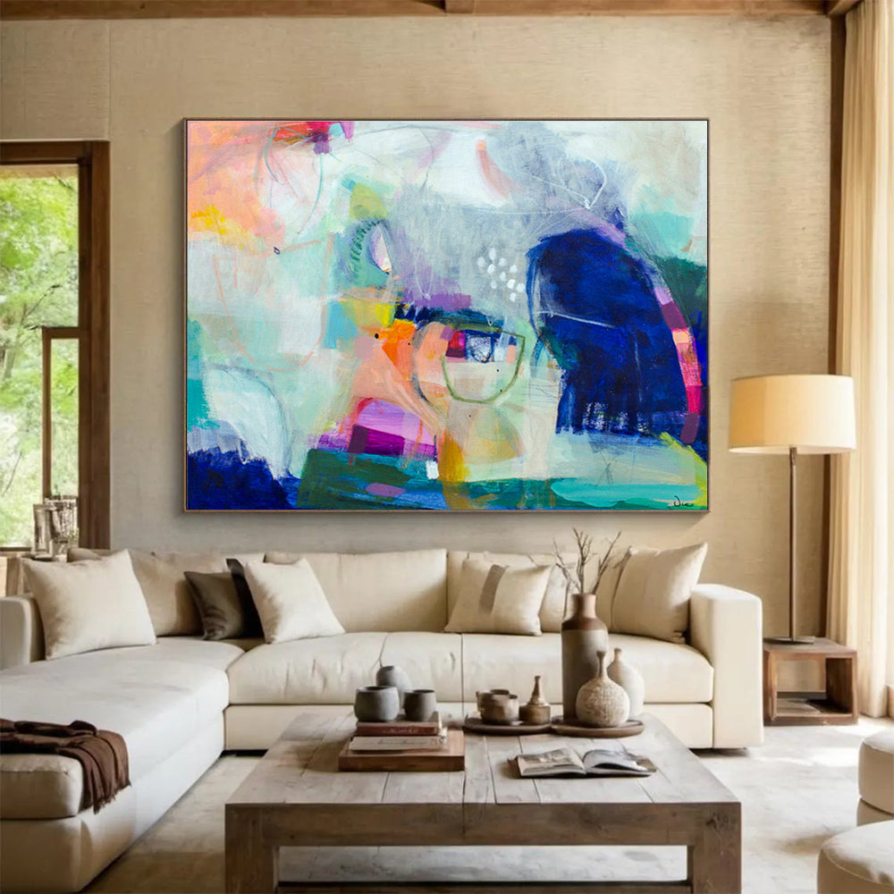Colorful Geometric Abstract Art for Creative Workspaces DLZ2410