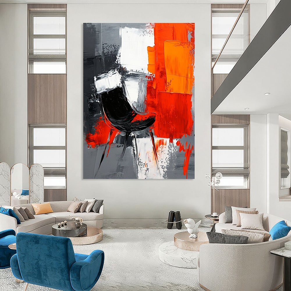 Abstract Chair in Bold Colors for Design - Focused Workplace & Art - Loving Home STSC226
