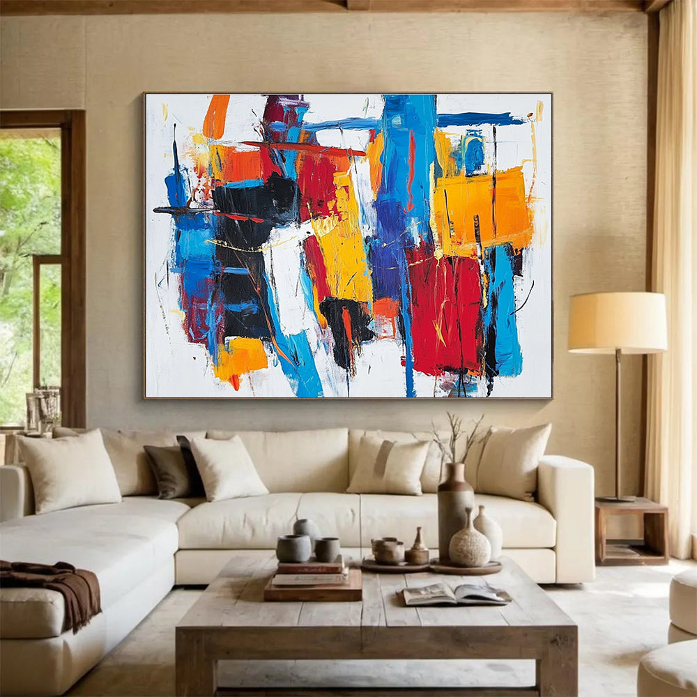 Colorful Abstract Composition Art for Creative Studio & Fashion Showroom SC262