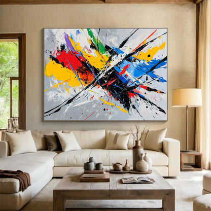 Explosive Color Splash Art for Creative Studio & Trendy Event Space SC156