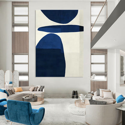 Sleek Dark Blue Art for Luxury Hotel Suite & Design - Forward Home Office DLZ1962