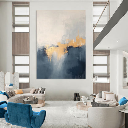 Gold - Accent Abstract Landscape Art for Bedroom & Luxury Hotel STSC731
