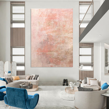 Pink - Gray Abstract Art for Feminine - Themed Bridal Suite Bedrooms DLZ0015