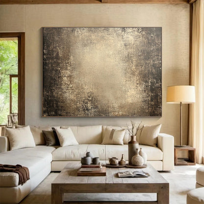 Neutral Toned Abstract Art for Minimalist Office & Industrial Loft SC481