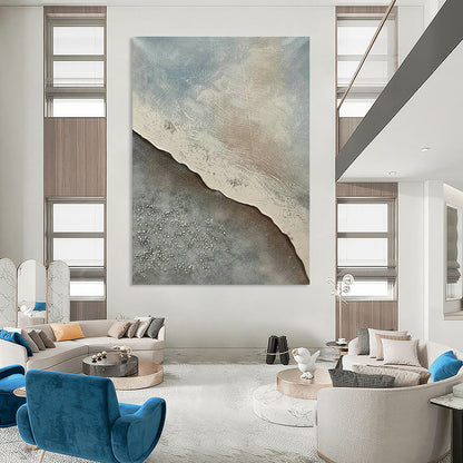 Beach - Textured Abstract Art for Living Room & Sunroom DLZ0502