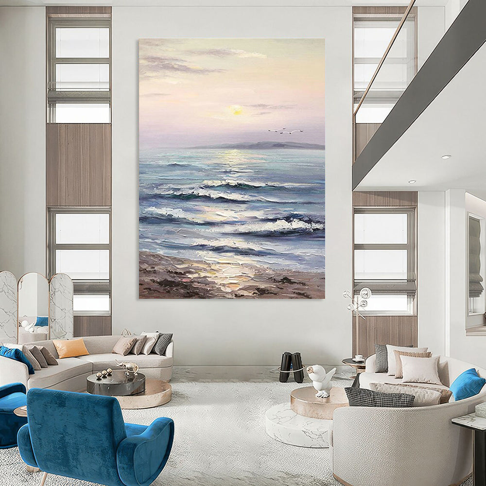 Serene Seaside Sunset Art for Beach House & Spa DLZ2296