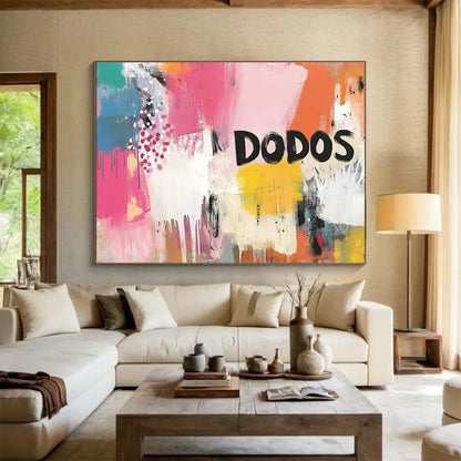 Colorful “DODOS” Graffiti Art for Urban - Style Bar & Art - Lovers’ Den SC456