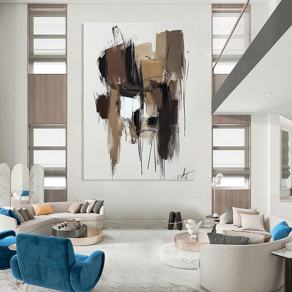Earth - Toned Abstract Drips for Rustic Home & Nature - Inspired Office STSC746