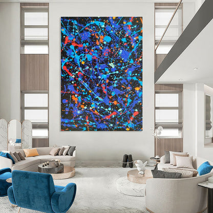 Colorful Splatter Abstract Art for Artistic Studio & Trendy Bar DLZ0763
