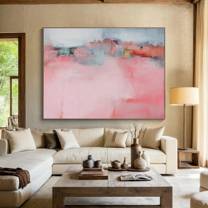 Pink - Tone Abstract Ambiance Art for Cozy Girls’ Lounge DLZ2871