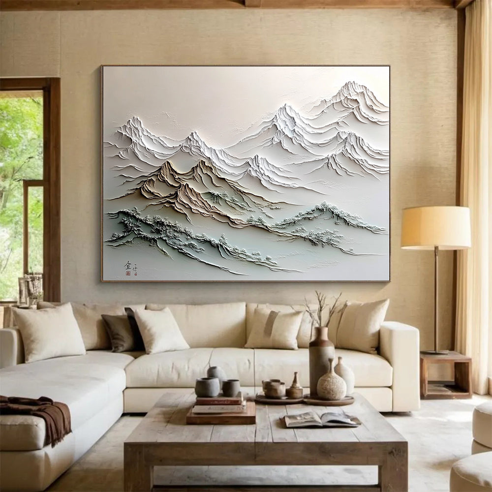 Intricate Mountain Art for Asian - Inspired Living Room & Luxury Hotel Lobby SC557