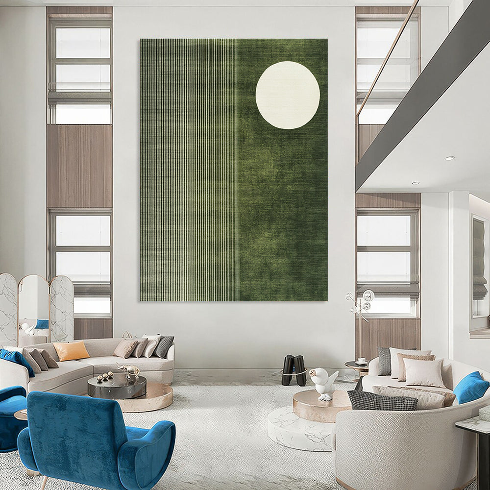 Green and White Geometric for Contemporary Office & Nature - Inspired Lounge STSC1251