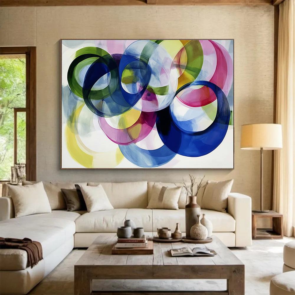 Interlocking Color Rings Art for Fashion Boutique & Art - Loving Home Office SC525