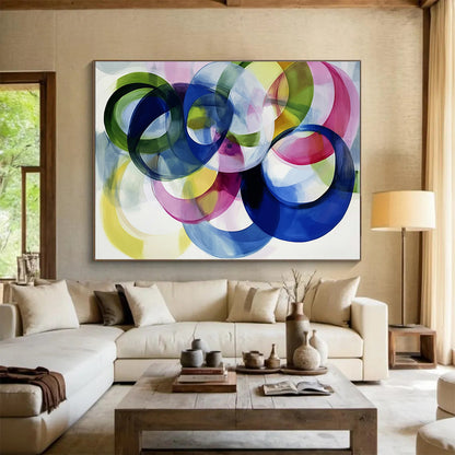 Interlocking Color Rings Art for Fashion Boutique & Art - Loving Home Office SC525
