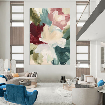 Soft Floral Abstract for Romantic Bedroom & Feminine Wellness Space STSC558