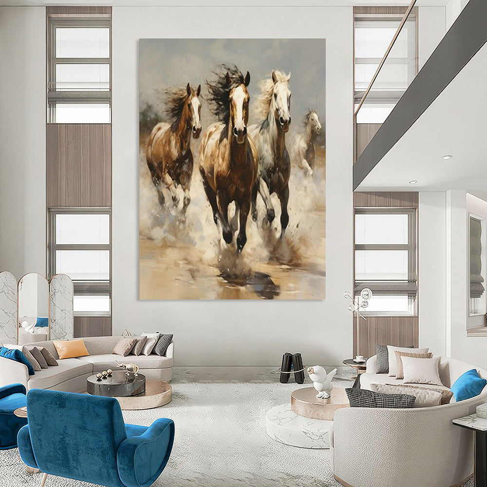 Galloping Horses Art for Equestrian - Inspired Living Room & Adventure - Lover’s Den DLZ1544