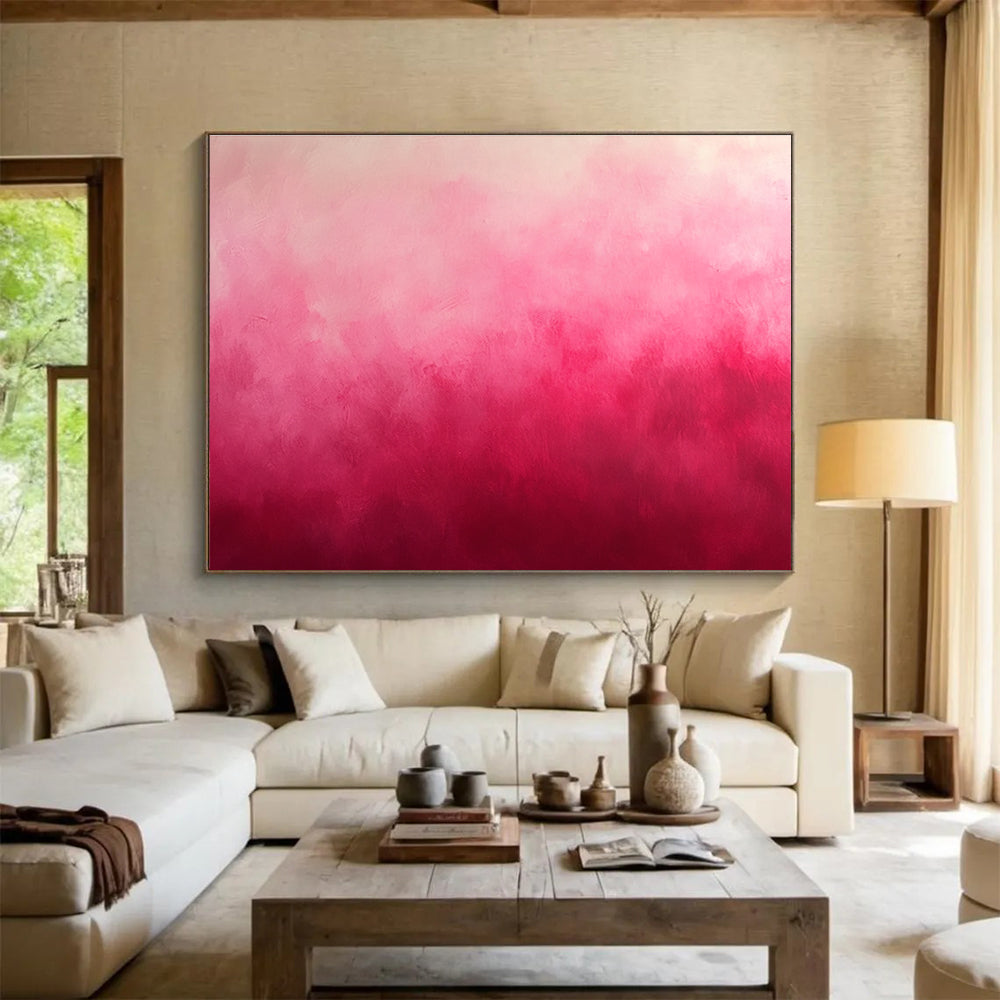 Pink Gradient Abstract Art for Romantic Bedroom & Feminine Spa SC270