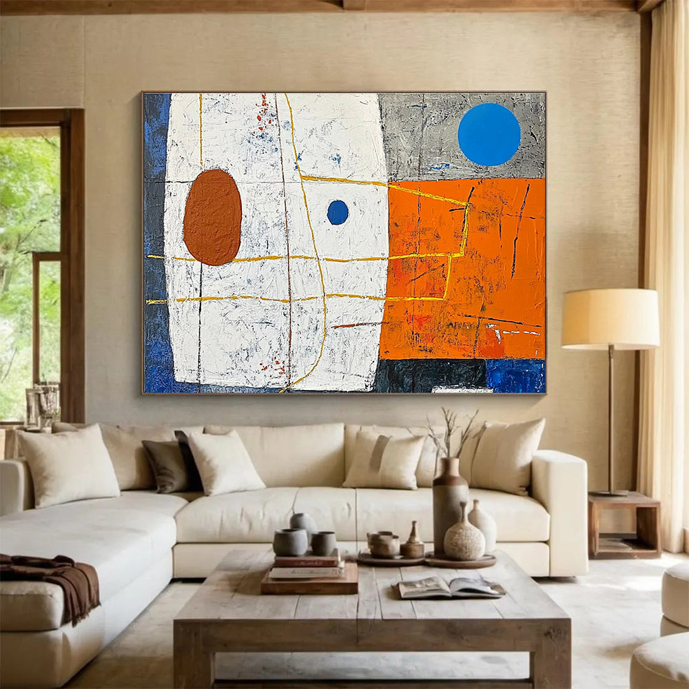 Abstract Shapes with Lines Art for Modern Studio & Art School SC376
