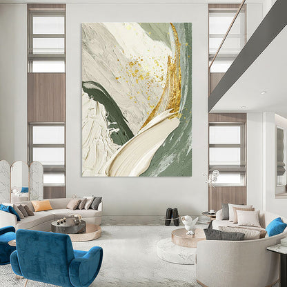 Gold - Speckled Abstract Art for Luxury Boutique & Glamorous Dining Room DLZ2195