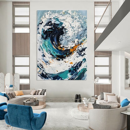 Dynamic Textured Wave for Coastal Restaurant & Nautical - Themed Home STSC263
