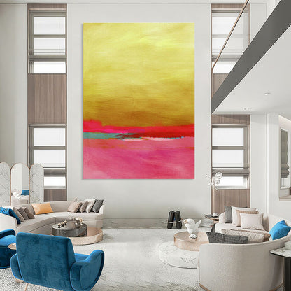 Gold - Pink Abstract Art for Art Gallery & Creative Studio DLZ0676