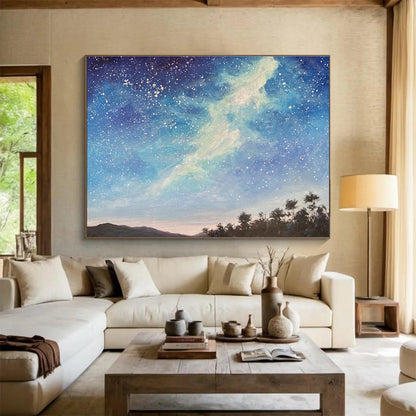 Galaxy Night View Oil Painting for Celestial - Themed Home Theaters DLZ2498