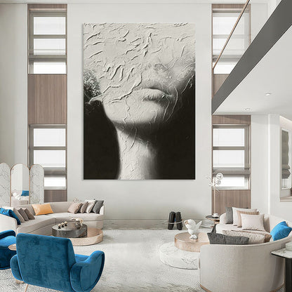Black - White Portrait Art for Sophisticated Home Library Feature Walls DLZ0223