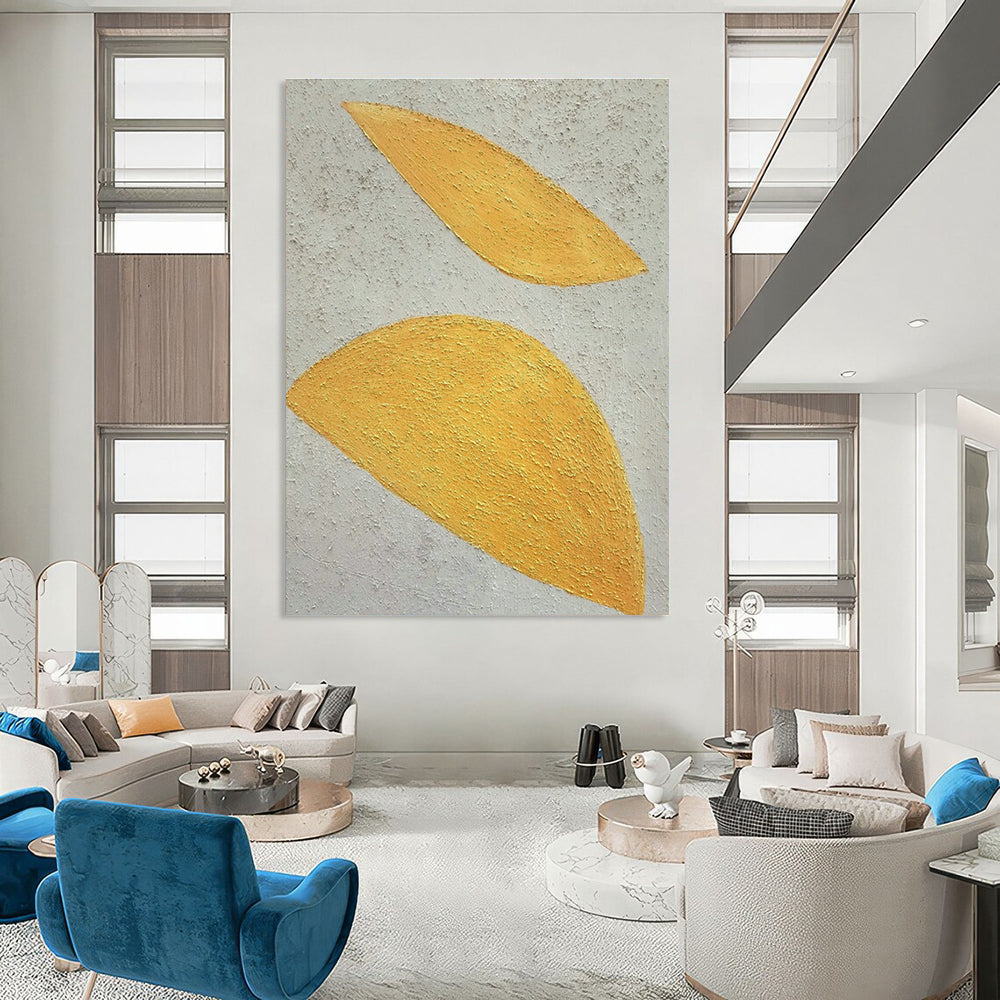 Golden Leaf Abstract Art for Luxury Hotel Spa & Home Bedroom DLZ1081