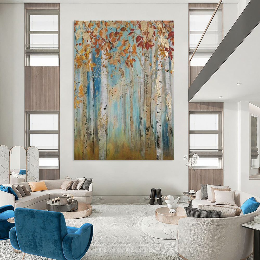 Autumn Birch Forest Art for Fall - Themed Home & Nature - Loving Studio DLZ2137